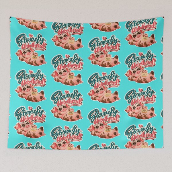 Item preview, GLORIOUSLY UNBOTHERED! BY NAGGINGSTICKERSCO. ROLL LIKE A PIG! COLLECTION | AQUA Edition | No.01 designed and sold by LaMaisonOfMY.