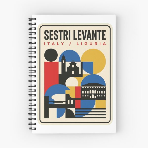 Item preview, Retro Sestri Levante Bauhaus Geometric Skyline designed and sold by k3rstman1.