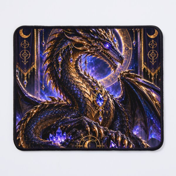 Item preview, Midnight Amethyst Dragon – Celestial Guardian designed and sold by PurvaNimfaMagic.