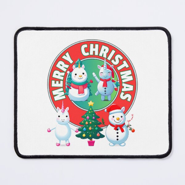 Item preview, Happy Christmas Unicorns & Snowmans designed and sold by RoseAIArtRhythm.