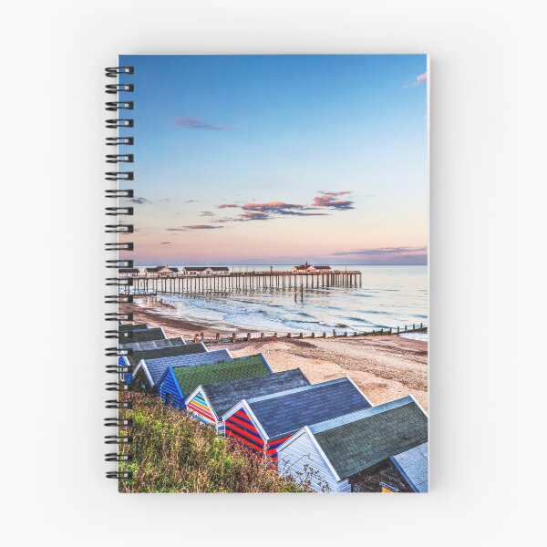 Item preview, Southwold Pier and Beach Huts at Sunset, Suffolk, England designed and sold by Paul Thompson Photography.