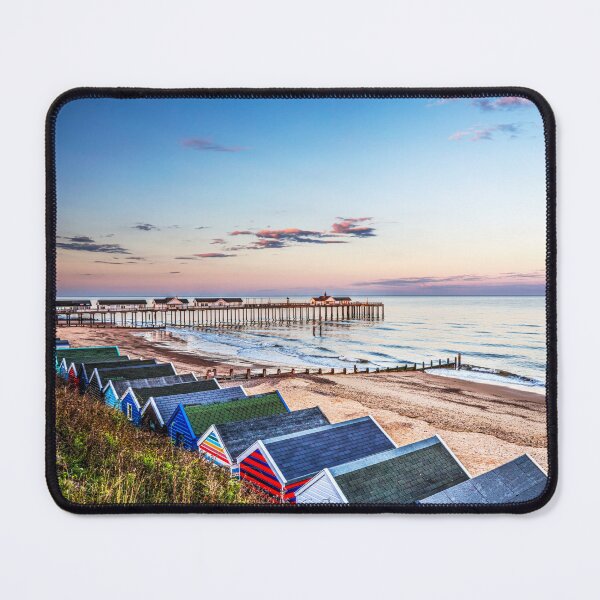 Item preview, Southwold Pier and Beach Huts at Sunset, Suffolk, England designed and sold by Paul Thompson Photography.