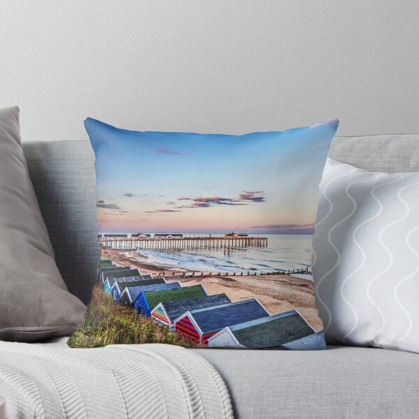 Item preview, Southwold Pier and Beach Huts at Sunset, Suffolk, England designed and sold by Paul Thompson Photography.