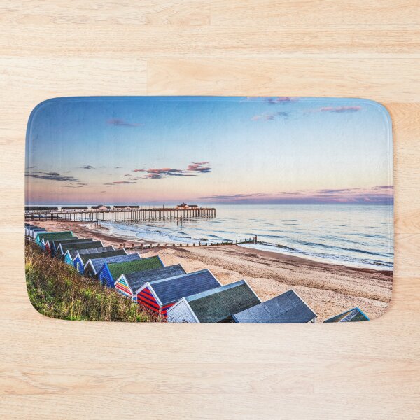 Item preview, Southwold Pier and Beach Huts at Sunset, Suffolk, England designed and sold by Paul Thompson Photography.