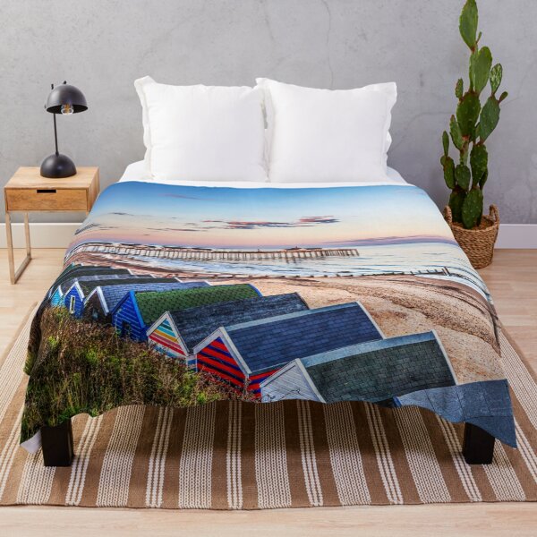 Item preview, Southwold Pier and Beach Huts at Sunset, Suffolk, England designed and sold by Paul Thompson Photography.