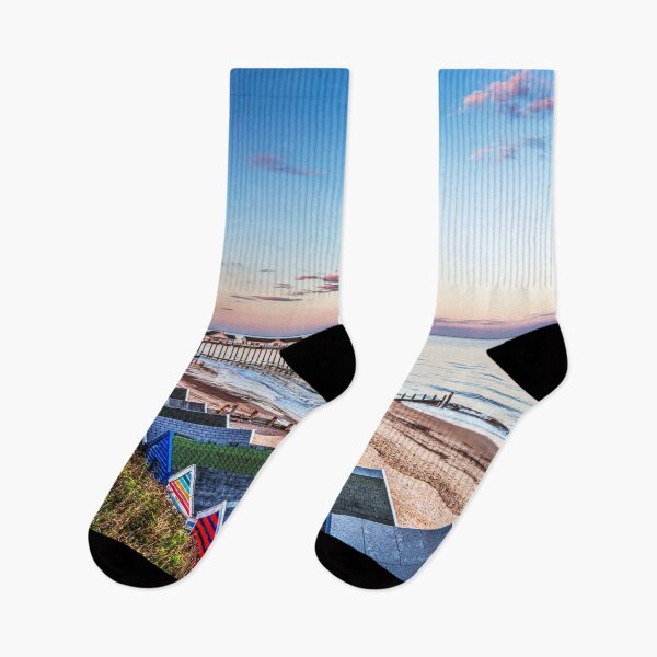 Item preview, Southwold Pier and Beach Huts at Sunset, Suffolk, England designed and sold by Paul Thompson Photography.