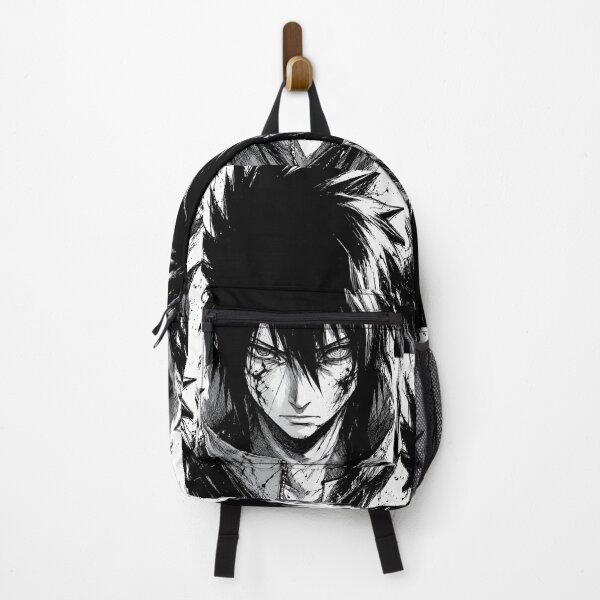 Item preview, Cursed Shadow Warrior – Black and White Manga Style Dark Anime Portrait designed and sold by Dyan4.