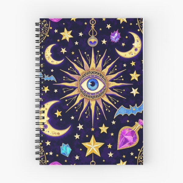 Item preview, Mystical Celestial Eye – Gothic Moon, Stars & Magic Seamless Pattern designed and sold by Dream Bloom Gallery.