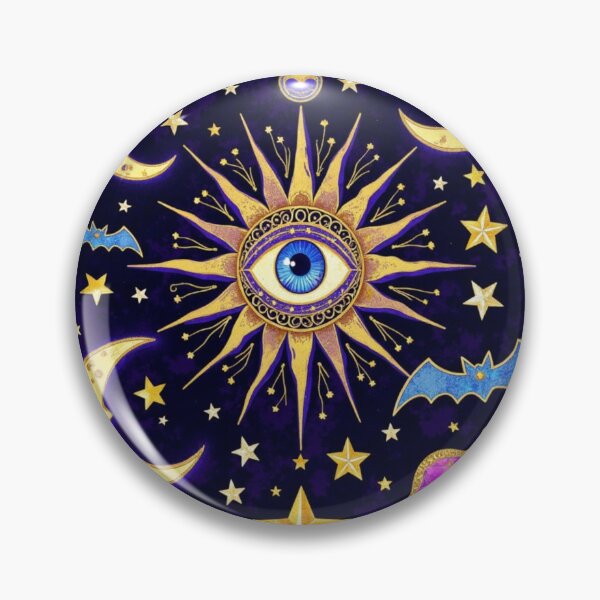Item preview, Mystical Celestial Eye – Gothic Moon, Stars & Magic Seamless Pattern designed and sold by Dream Bloom Gallery.