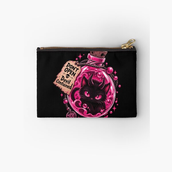Item preview, Bottled Devil - Evil cute Black Cat - Pink Edition - Aesthetic Design designed and sold by Just4Sinners.