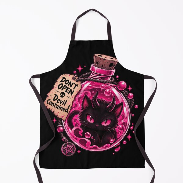 Item preview, Bottled Devil - Evil cute Black Cat - Pink Edition - Aesthetic Design designed and sold by Just4Sinners.