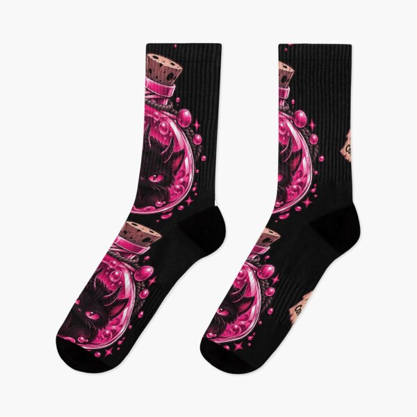 Item preview, Bottled Devil - Evil cute Black Cat - Pink Edition - Aesthetic Design designed and sold by Just4Sinners.