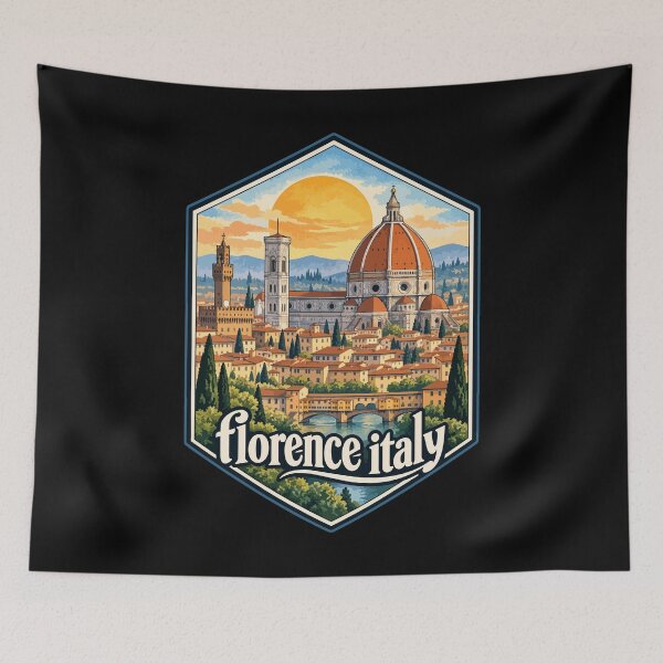 Item preview, Florence Italy Watercolor Art Travel designed and sold by TomFrontierArt.