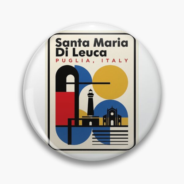 Item preview, Retro Santa Maria Di Leuca Bauhaus Geometric Skyline designed and sold by k3rstman1.