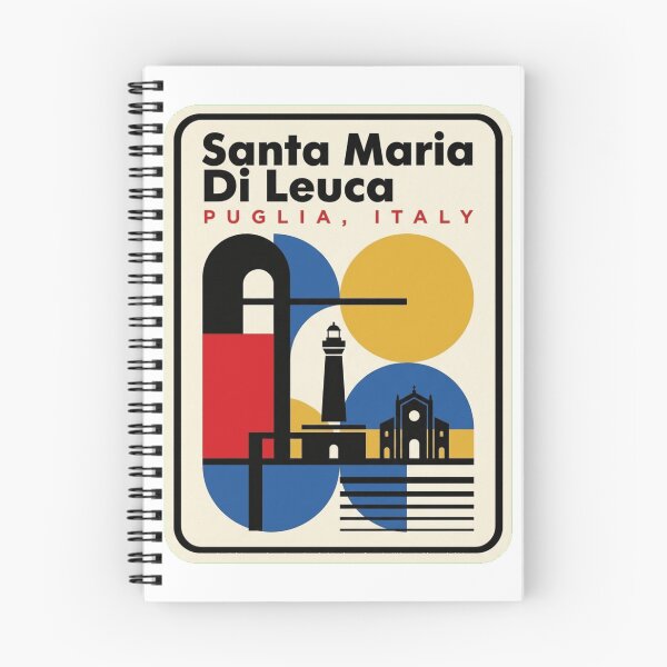 Item preview, Retro Santa Maria Di Leuca Bauhaus Geometric Skyline designed and sold by k3rstman1.