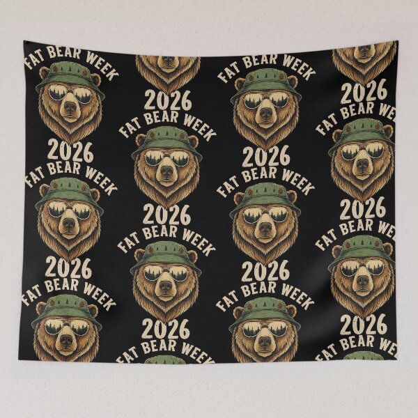Item preview, Fat Bear Week 2026 Retro Nature Lover Bear designed and sold by OddPopARt.