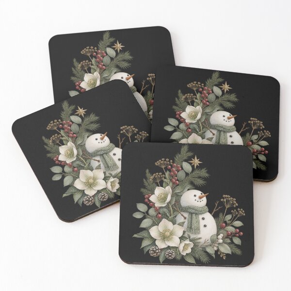 Item preview, Snowman In The Winter Garden Botanical Christmas designed and sold by PhylonBoxx.