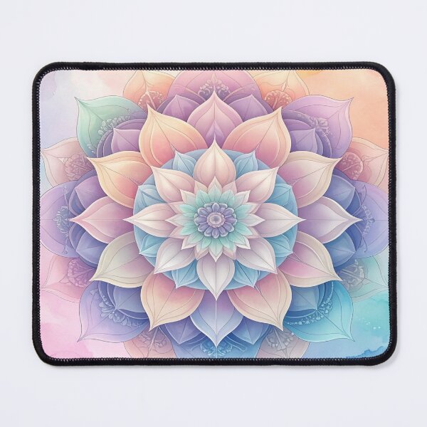 Item preview, Pastel flower mandala with background designed and sold by LiskoDesign.