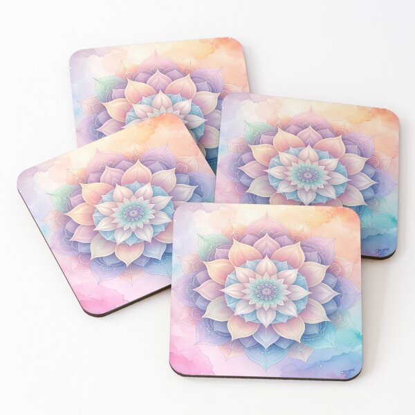 Item preview, Pastel flower mandala with background designed and sold by LiskoDesign.