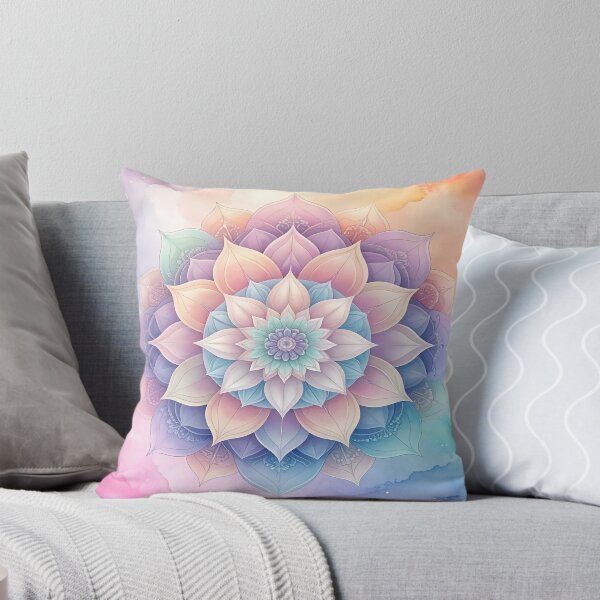 Item preview, Pastel flower mandala with background designed and sold by LiskoDesign.