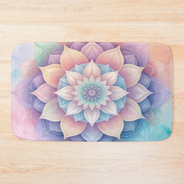 Item preview, Pastel flower mandala with background designed and sold by LiskoDesign.