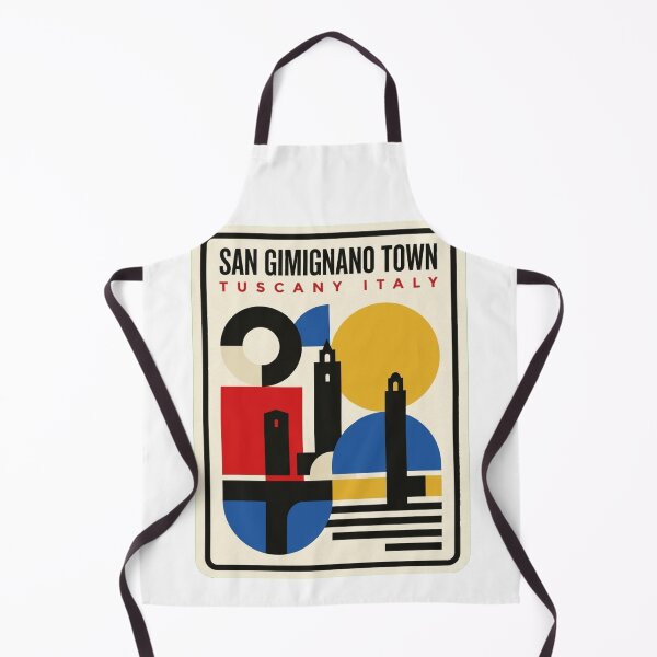 Item preview, Retro San Gimignano Town Bauhaus Geometric Skyline designed and sold by k3rstman1.