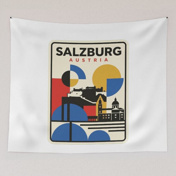 Item preview, Retro Salzburg Bauhaus Geometric Skyline designed and sold by k3rstman1.