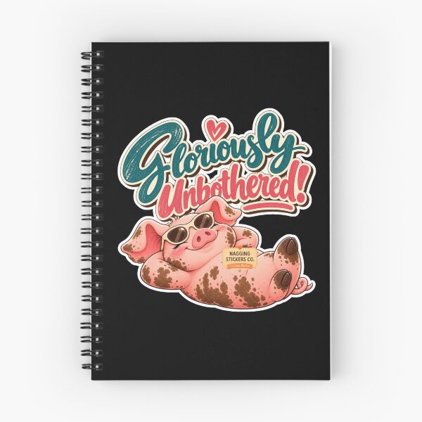 Item preview, GLORIOUSLY UNBOTHERED! BY NAGGINGSTICKERSCO. ROLL LIKE A PIG! COLLECTION | BLACK Edition | No.01 designed and sold by LaMaisonOfMY.