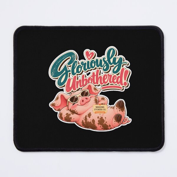 Item preview, GLORIOUSLY UNBOTHERED! BY NAGGINGSTICKERSCO. ROLL LIKE A PIG! COLLECTION | BLACK Edition | No.01 designed and sold by LaMaisonOfMY.