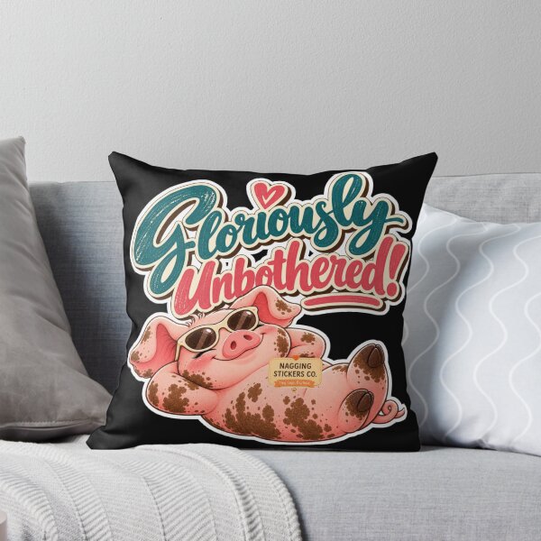 Item preview, GLORIOUSLY UNBOTHERED! BY NAGGINGSTICKERSCO. ROLL LIKE A PIG! COLLECTION | BLACK Edition | No.01 designed and sold by LaMaisonOfMY.