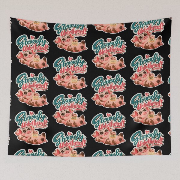 Item preview, GLORIOUSLY UNBOTHERED! BY NAGGINGSTICKERSCO. ROLL LIKE A PIG! COLLECTION | BLACK Edition | No.01 designed and sold by LaMaisonOfMY.