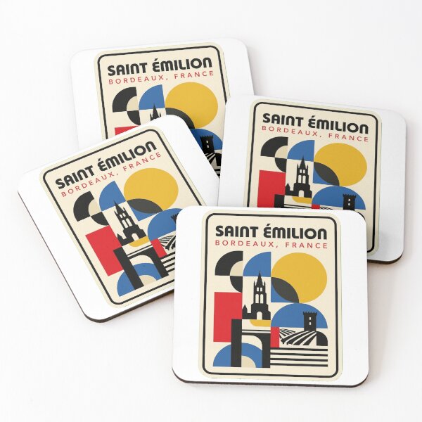 Item preview, Retro Saint Émilion Bauhaus Geometric Skyline designed and sold by k3rstman1.