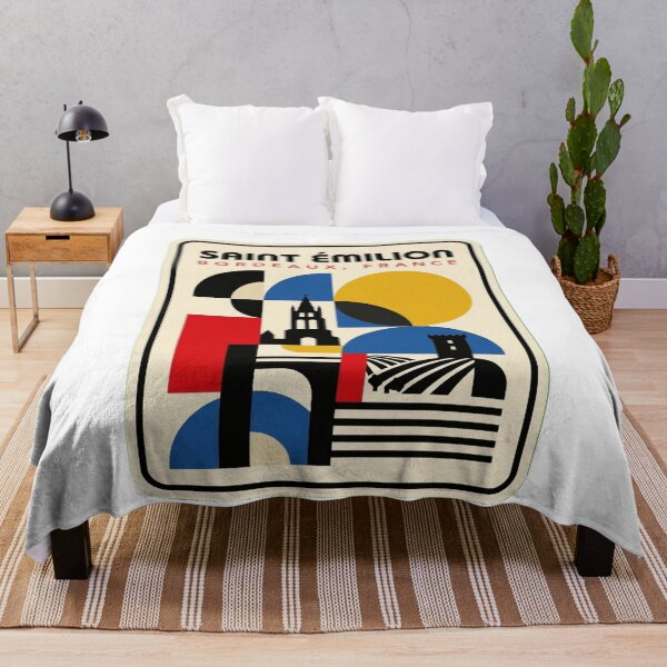 Item preview, Retro Saint Émilion Bauhaus Geometric Skyline designed and sold by k3rstman1.