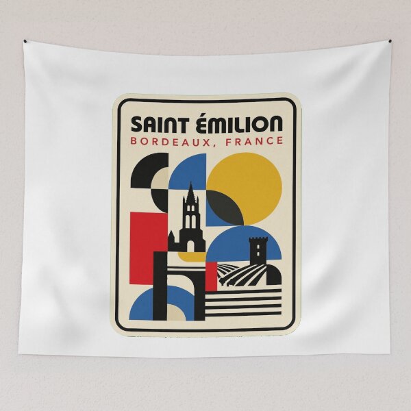 Item preview, Retro Saint Émilion Bauhaus Geometric Skyline designed and sold by k3rstman1.
