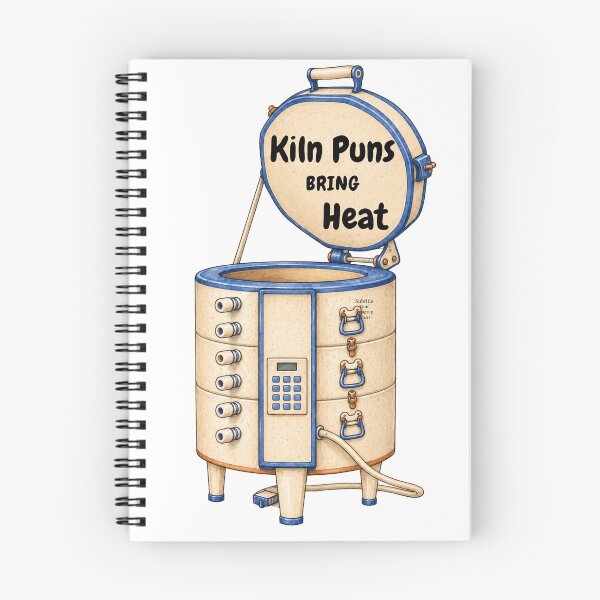Item preview, Kiln Puns Bring Heat - Blue designed and sold by SamanthaLPottery.