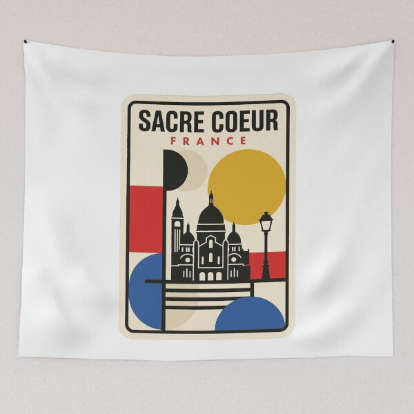 Item preview, Retro Sacre Coeur Bauhaus Geometric Skyline designed and sold by k3rstman1.