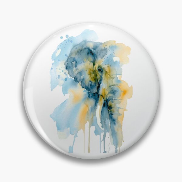 Item preview, Elephant, Half Face, Steel Blue designed and sold by caracatita75.
