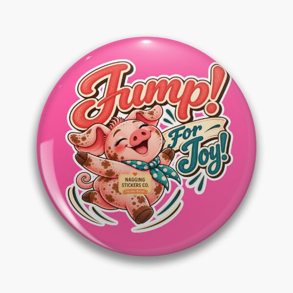 Item preview, JUMP! FOR JOY! BY NAGGINGSTICKERSCO. ROLL LIKE A PIG! COLLECTION | ELECTRIC PINK Edition | No.01 designed and sold by LaMaisonOfMY.