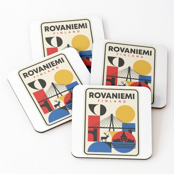 Artikelvorschau, Geometrische Retro-Rovaniemi-Bauhaus-Skyline entworfen und verkauft von k3rstman1.