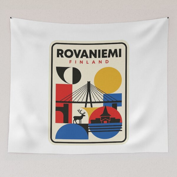 Item preview, Retro Rovaniemi Bauhaus Geometric Skyline designed and sold by k3rstman1.