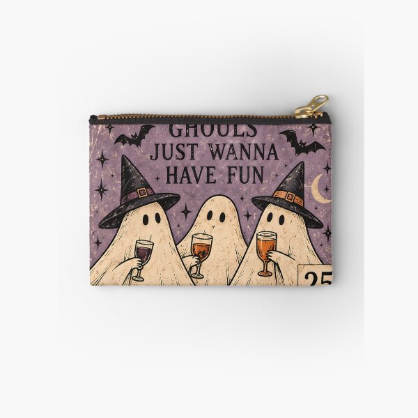 Item preview, Ghouls Just Wanna Have Fun Wine Drinking Ghosts Vintage Stamp designed and sold by VIVID COLORS CLUB.