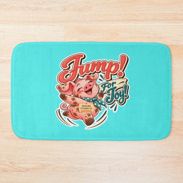 Item preview, JUMP! FOR JOY! BY NAGGINGSTICKERSCO. ROLL LIKE A PIG! COLLECTION | AQUA Edition | No.01 designed and sold by LaMaisonOfMY.