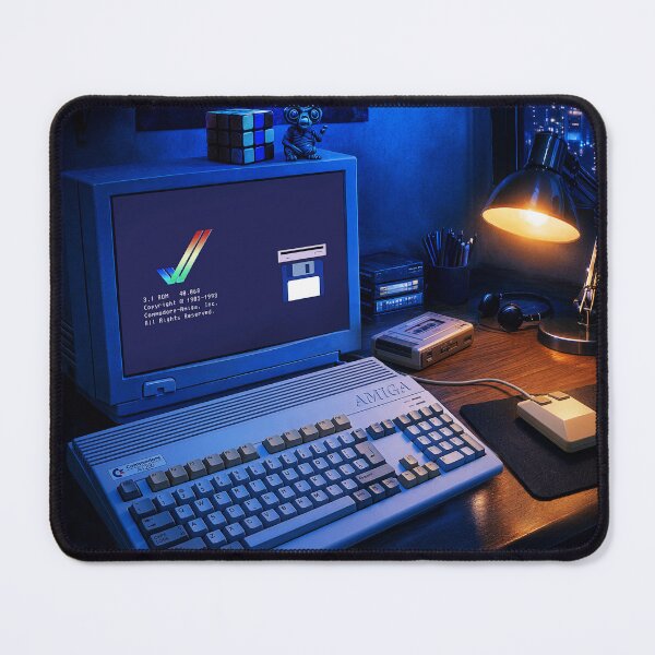 Item preview, 80s‑style artwork featuring room with an Amiga 1200 designed and sold by darekkocurek.