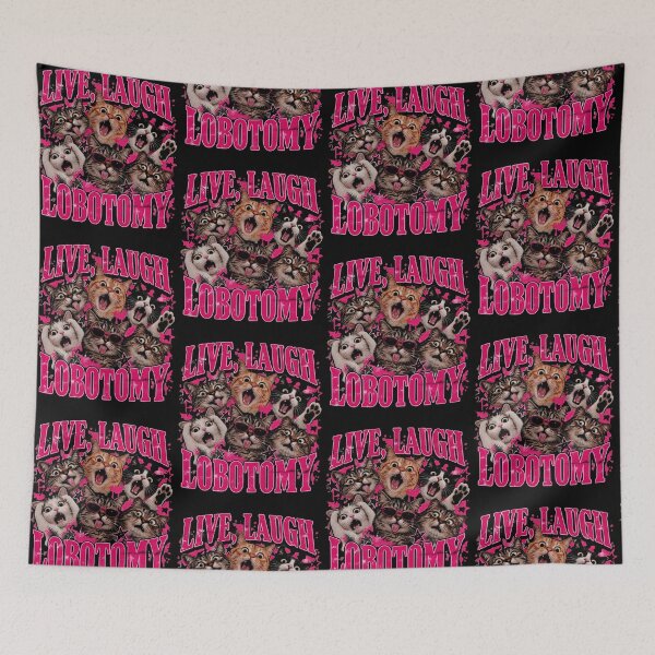 Item preview, Live Laugh Lobotomy Funny Cat Lover Graphic designed and sold by Glow-Paw-Studio.