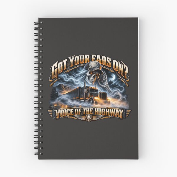 Item preview, Got Your Ears On Voice Of The Highway - Ghost Skull Semi Truck Night Art designed and sold by NomadForge.