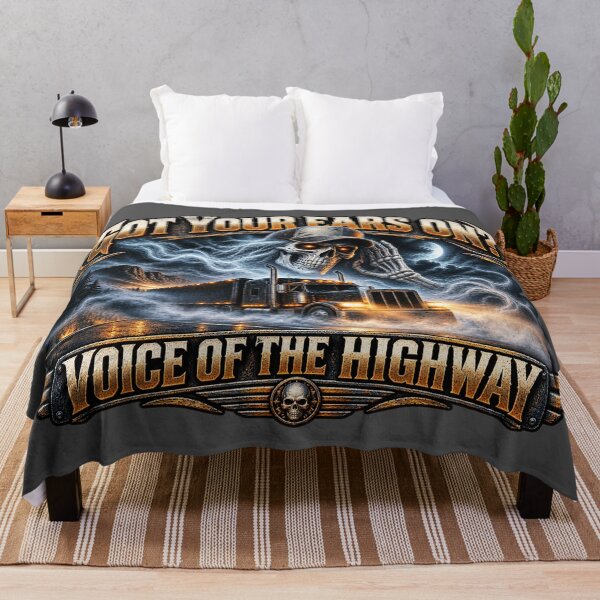 Item preview, Got Your Ears On Voice Of The Highway - Ghost Skull Semi Truck Night Art designed and sold by NomadForge.