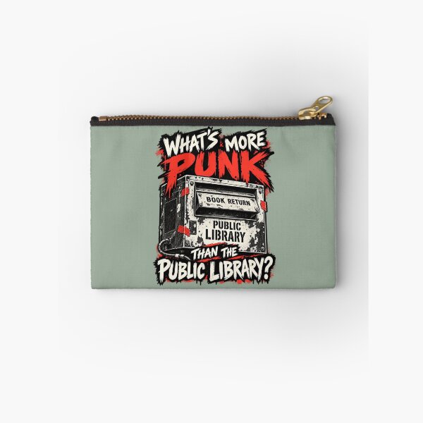 Item preview, Punk Librarian Public Library Book Return designed and sold by POD DYNASTY | Original Print On Demand T-Shirt Graphics.