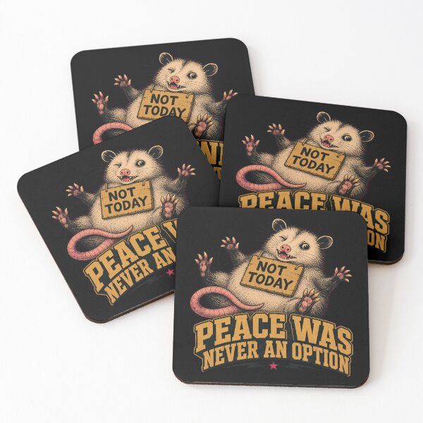 Item preview, Funny Opossum Shirt, "Peace was never an option" , Sarcastic Opossum Deadpan Humor  designed and sold by Mildly-Talented.