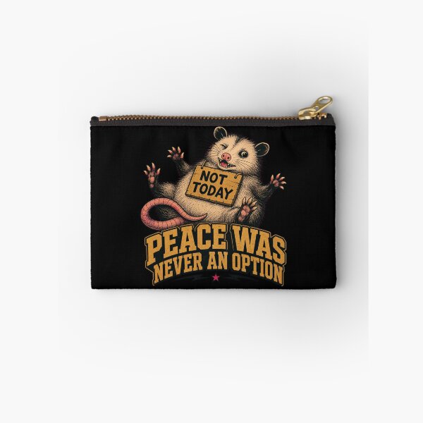 Item preview, Funny Opossum Shirt, "Peace was never an option" , Sarcastic Opossum Deadpan Humor  designed and sold by Mildly-Talented.