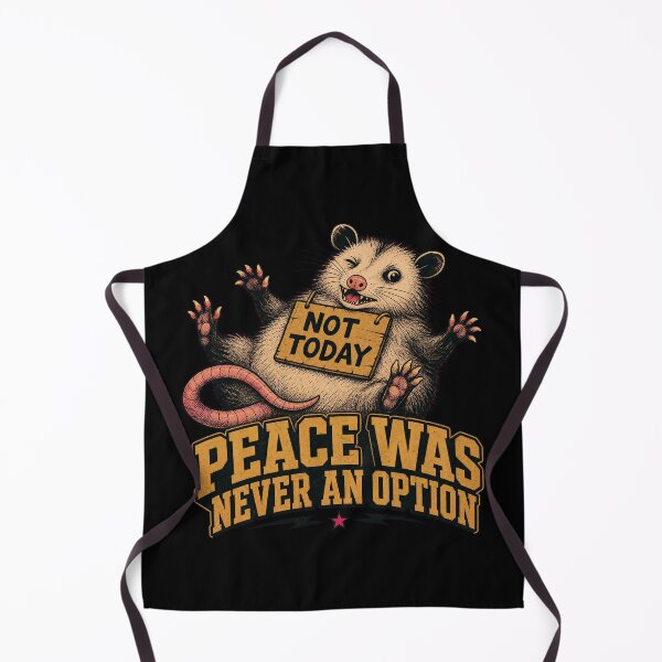 Item preview, Funny Opossum Shirt, "Peace was never an option" , Sarcastic Opossum Deadpan Humor  designed and sold by Mildly-Talented.